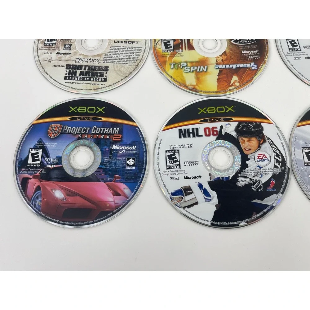 10 XBOX Live Games - Madden -NCAA Football - NHL 2005/2006 +